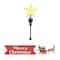 Animated Santa&#x27;s Sleigh with Banner Tree Topper